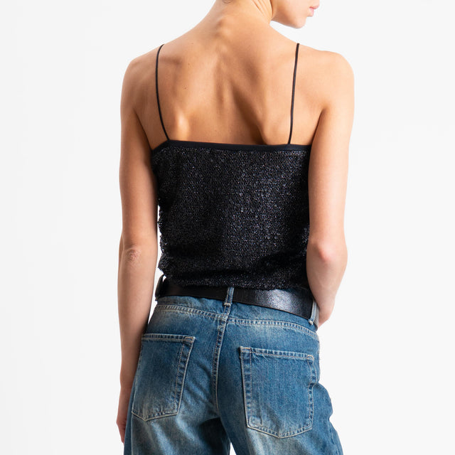 Haveone-Top paillettes - nero