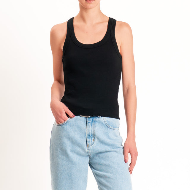 Haveone-Top a costine - nero