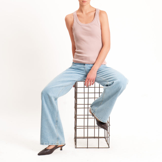 Haveone-Top a costine - cipria