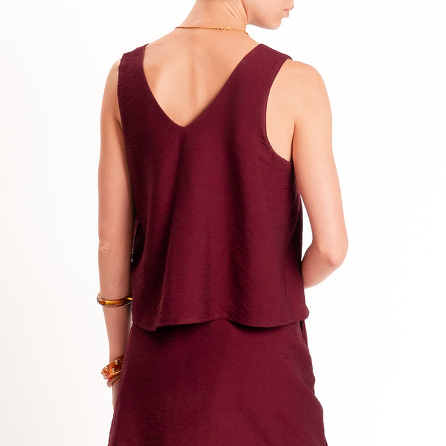 Haveone-Top goffrato doppio scollo v - india