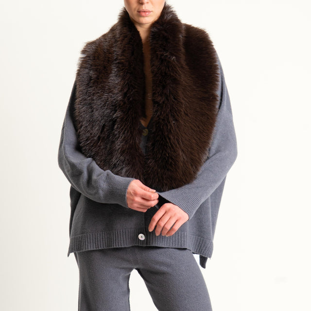 Haveone- Sciarpa ecopelliccia - moro