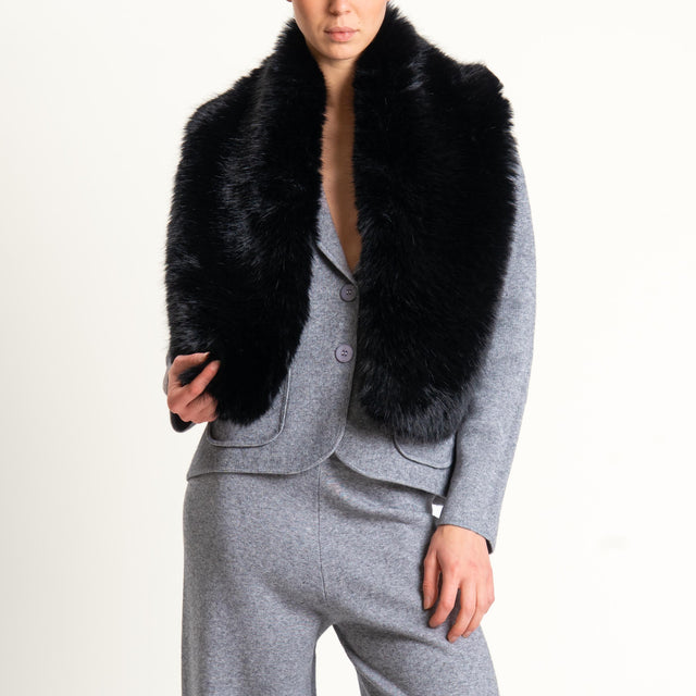 Haveone- Sciarpa ecopelliccia - nero