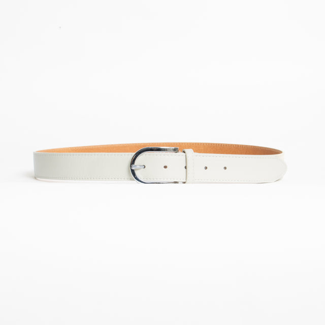 W by Whitemood-Cintura genuine leather - avorio
