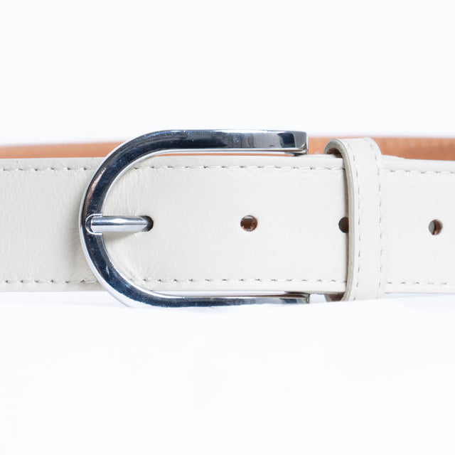 W by Whitemood-Cintura genuine leather - avorio