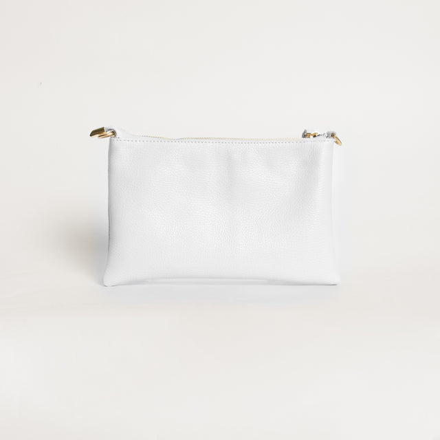 W by whitemood- Pochette con borchie - off white