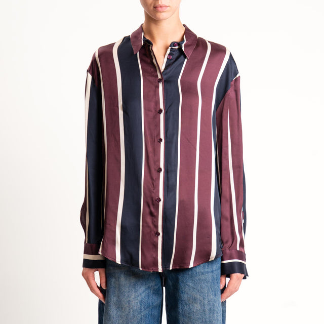 Imperial-Camicia a righe - borgogna/nero/gesso