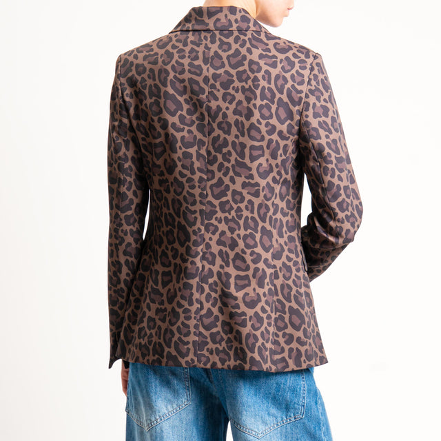 Imperial-Giacca fantasia animalier - cioccolato/nero