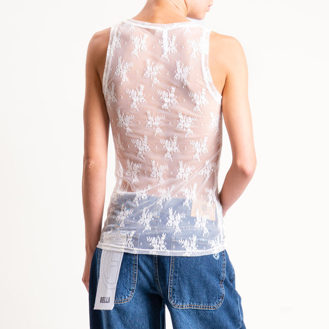Imperial-Top in pizzo - avorio