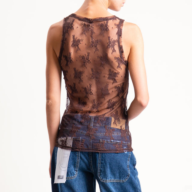 Imperial-Top in pizzo - cioccolato