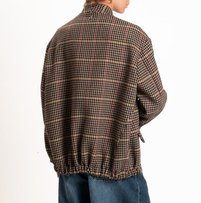 Dixie-Giacca bomber pied de poule - beige/nero/melanzana