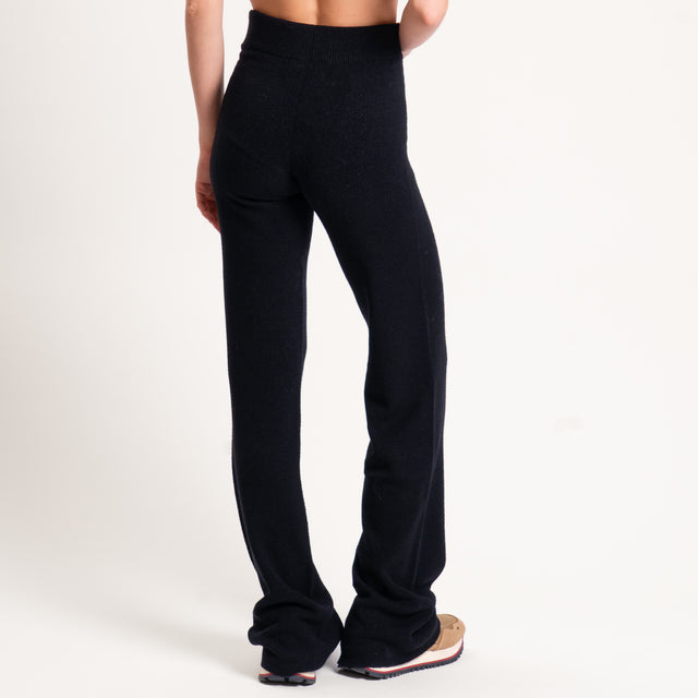 Kontatto-Pantalone in maglia elastico in vita - nero