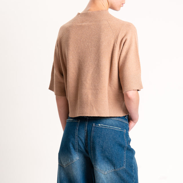 Kontatto-Maglia collo montato mezza manica - biscotto