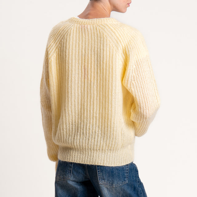Kontatto-Maglia girocollo coste inglesi - giallo
