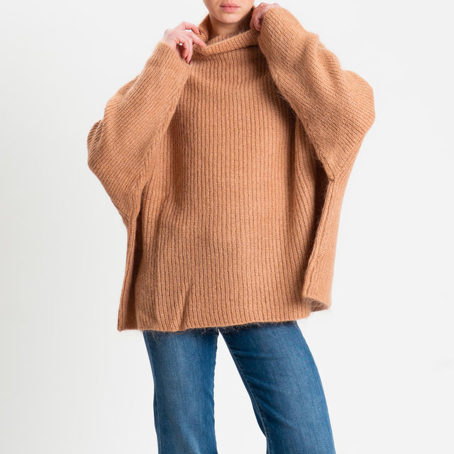 Kontatto-Maglia mohair coste inglese - biscotto