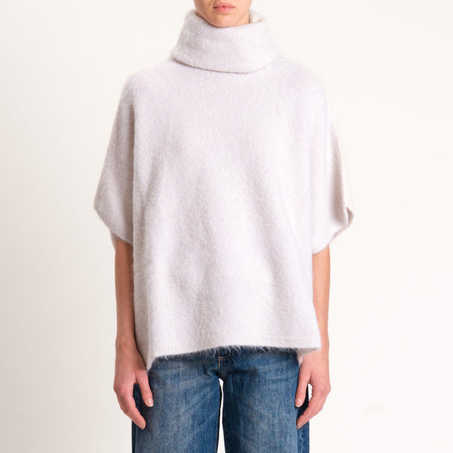 Kontatto-Maglia over manica scesa misto alpaca - avorio