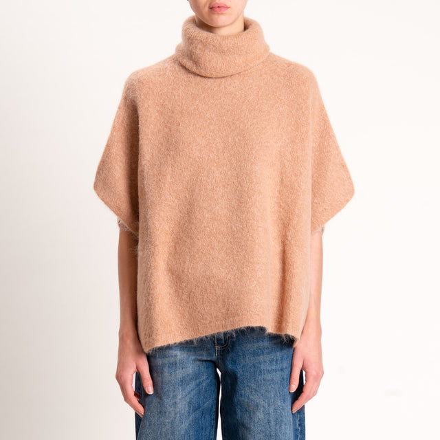 Kontatto-Maglia over manica scesa misto alpaca - biscotto