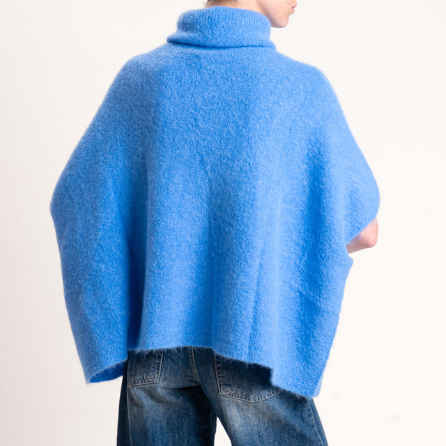Kontatto-Maglia over manica scesa misto alpaca - denim