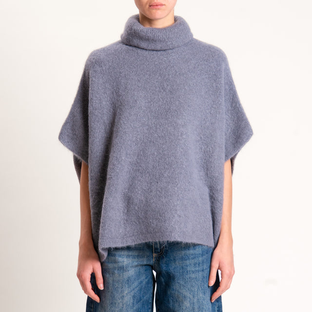 Kontatto-Maglia over manica scesa misto alpaca - grigio medio