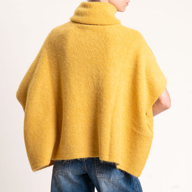 Kontatto-Maglia over manica scesa misto alpaca - mostarda