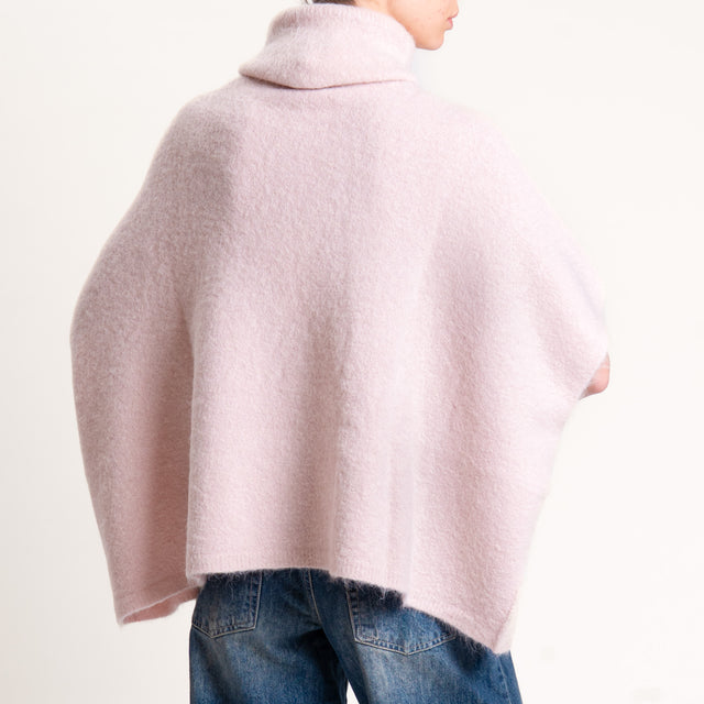 Kontatto-Maglia over manica scesa misto alpaca - rosa