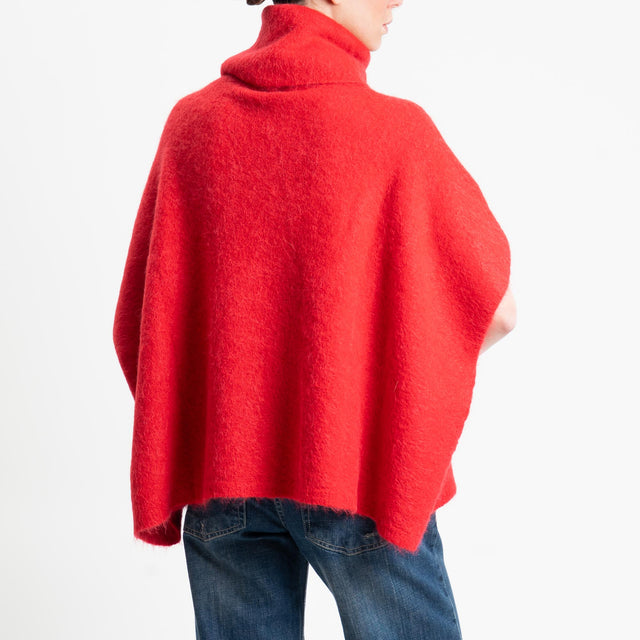 Kontatto-Maglia over manica scesa misto alpaca - rosso