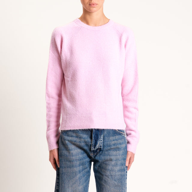 Kontatto-Maglia girocollo misto alpaca - pink