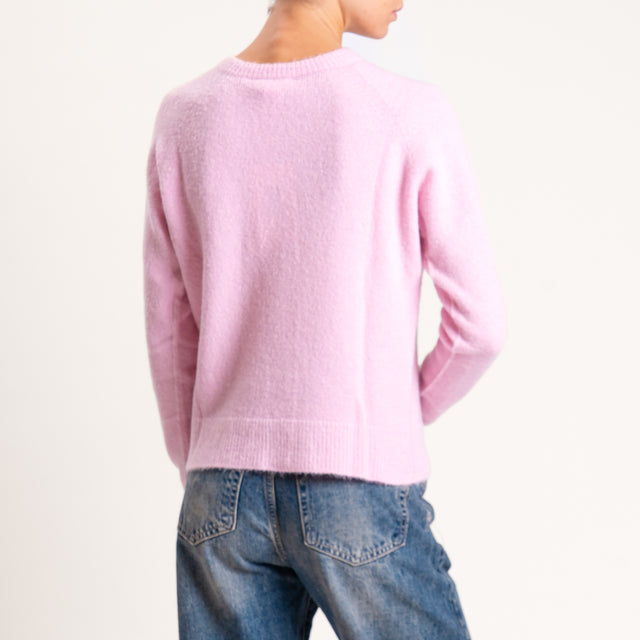 Kontatto-Maglia girocollo misto alpaca - pink