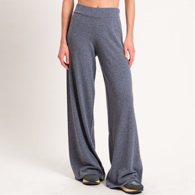 Kontatto-Pantalone in maglia misto cashmere - grigio medio