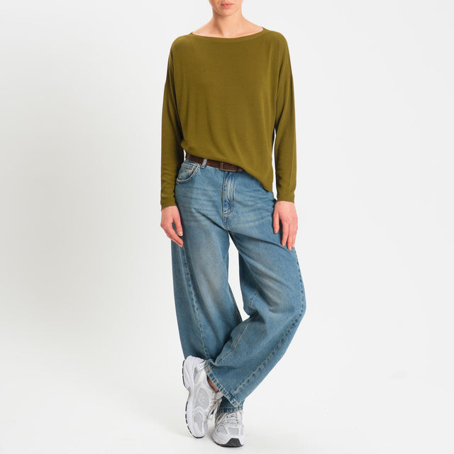 Kontatto- Maglia scatola spacchi laterali - olio