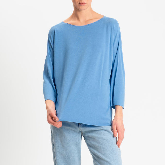 Kontatto- Maglia scatola manica 3/4 - denim