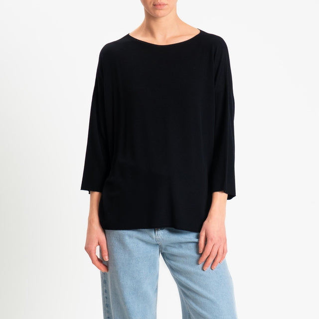 Kontatto- Maglia scatola manica 3/4 - Nero