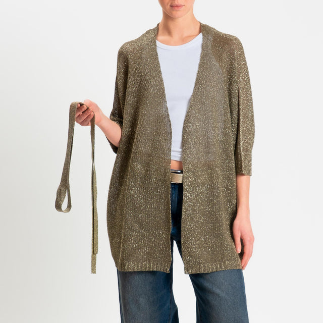 Kontatto- Kimono corto in lurex - militare