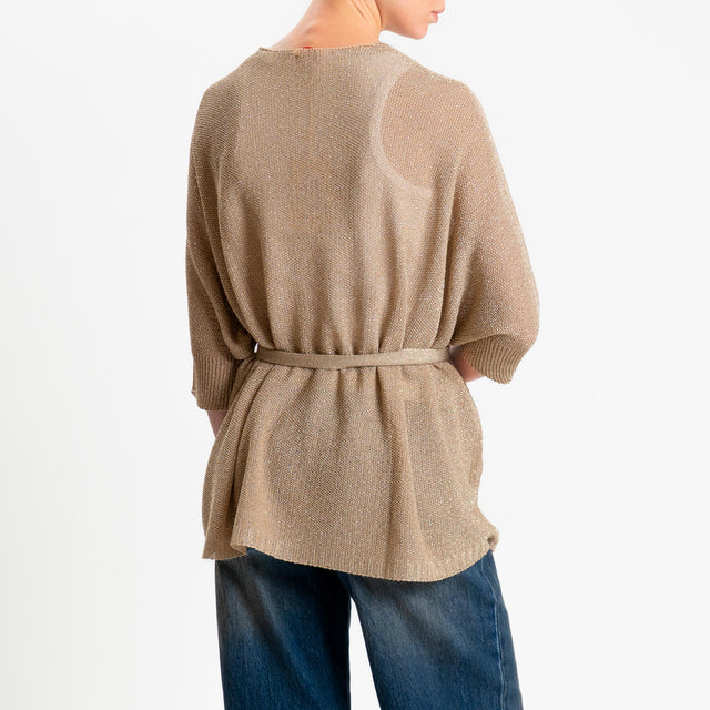 Kontatto- Kimono corto in lurex - oro