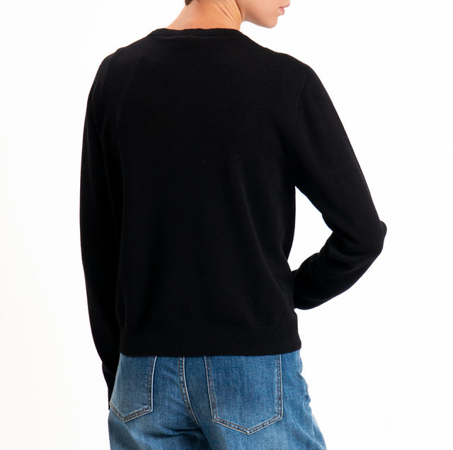 Kontatto-Cardigan rebecchina - Nero