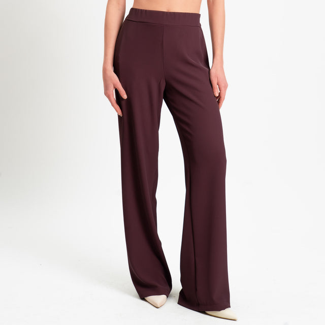 Kontatto-Completo blusa e pantalone tessuto fluido - brownberry