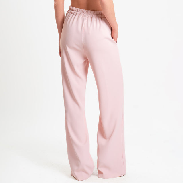 Kontatto-Completo blusa e pantalone tessuto fluido - rosa