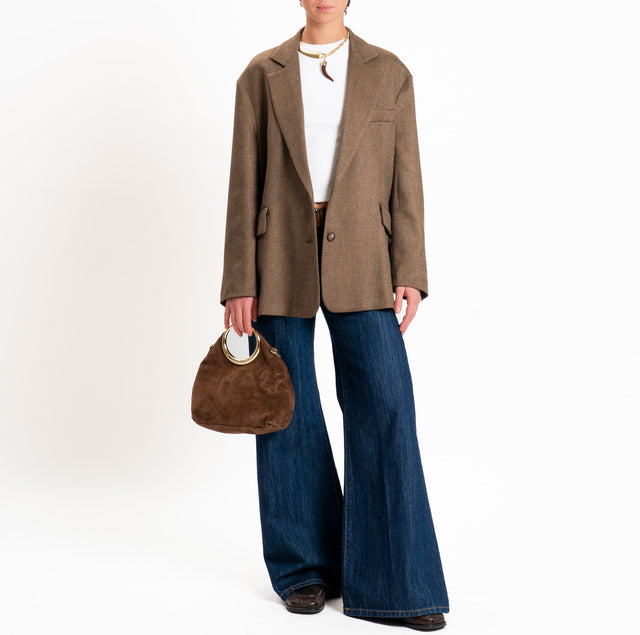 Kontatto-Giacca oversize - tabacco