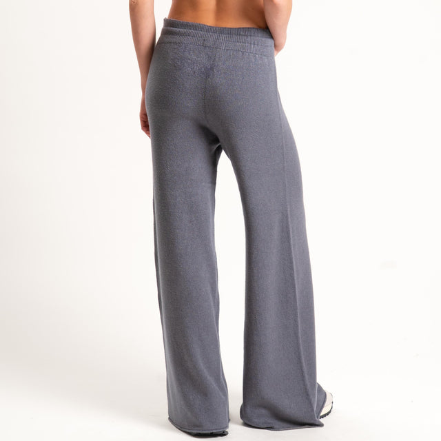 Kontatto-Pantalone in maglia con coulisse (QS) - lavagna