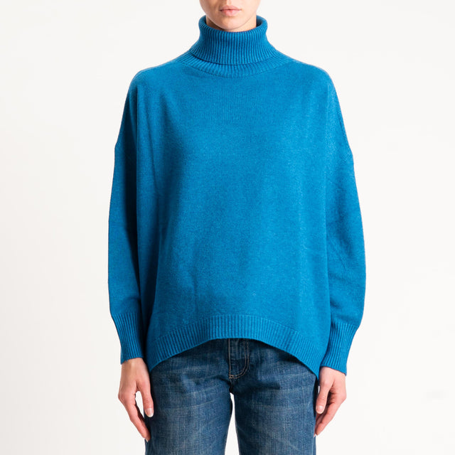 Kontatto-Maglia over collo alto (QS) - ottanio