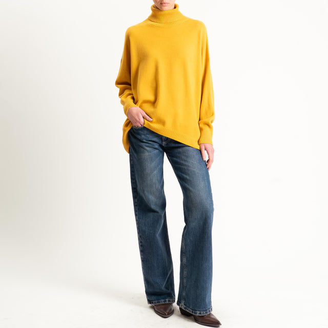 Kontatto-Maglia over collo alto (QS) - giallo