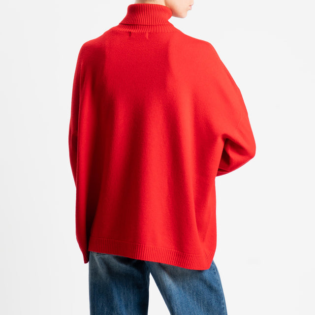 Kontatto-Maglia over collo alto (QS) - rosso