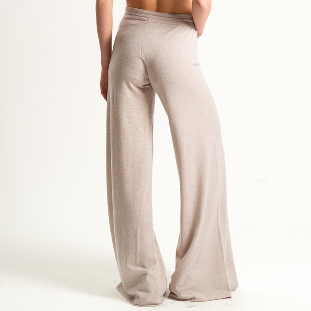 Kontatto-Pantalone con micro paillettes - brick