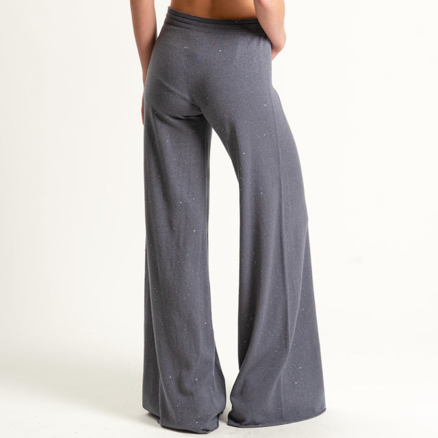Kontatto-Pantalone con micro paillettes - lavagna