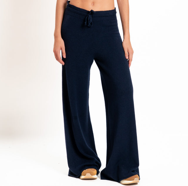 Kontatto-Pantalone QS con coulisse - blu