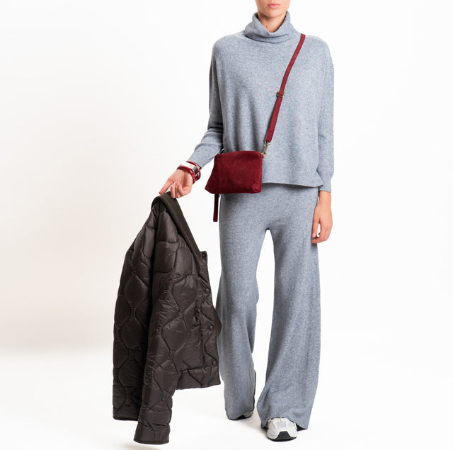 Kontatto QS Trousers with drawstring - grey melange