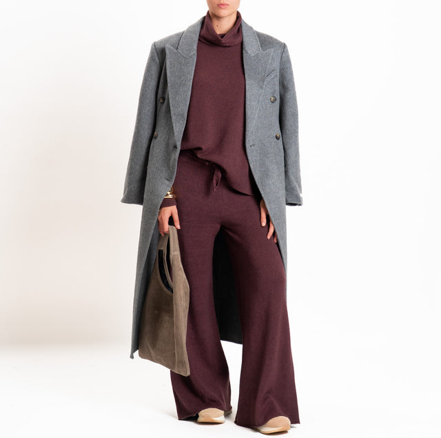 Kontatto-Pantalone QS con coulisse - marsala