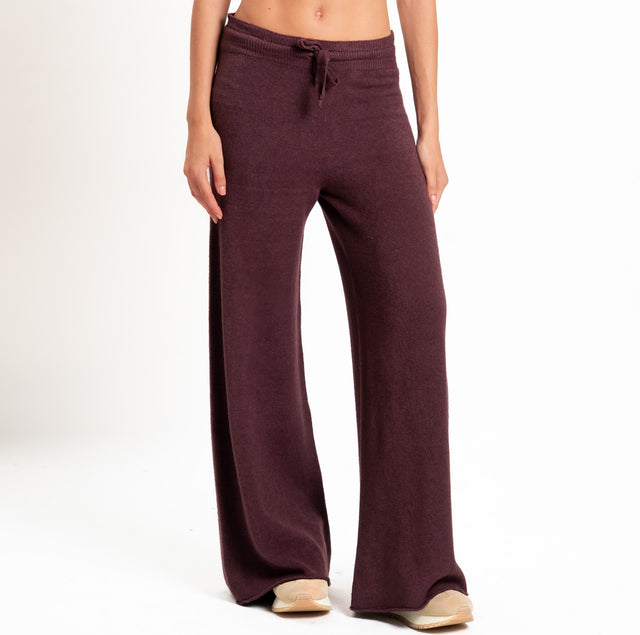 Kontatto-Pantalone QS con coulisse - marsala
