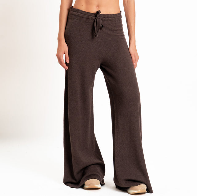 Kontatto-Pantalone QS con coulisse - moka