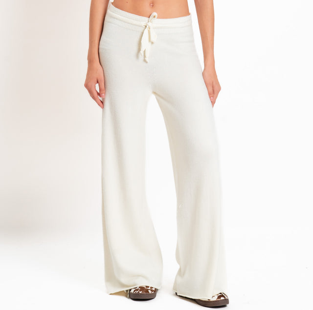 Kontatto-Pantalone QS con coulisse - panna