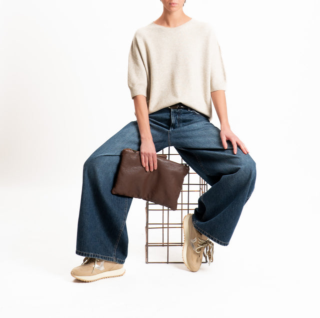 Kontatto-Maglia QS girocollo mezza manica - beige